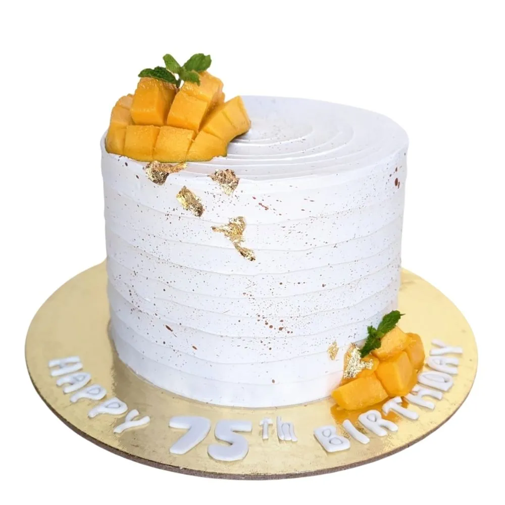 Fresh mango cream cake